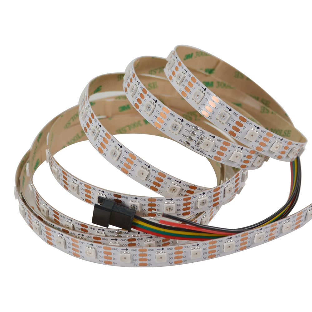 HD108 IC Individually Addressable LED RGB Full Color Changing Digital Flexible DC5V LED Strip Lights HD108 IC Individually Addressable LED RGB Full Color Changing Digital Flexible DC5V LED Strip Lights